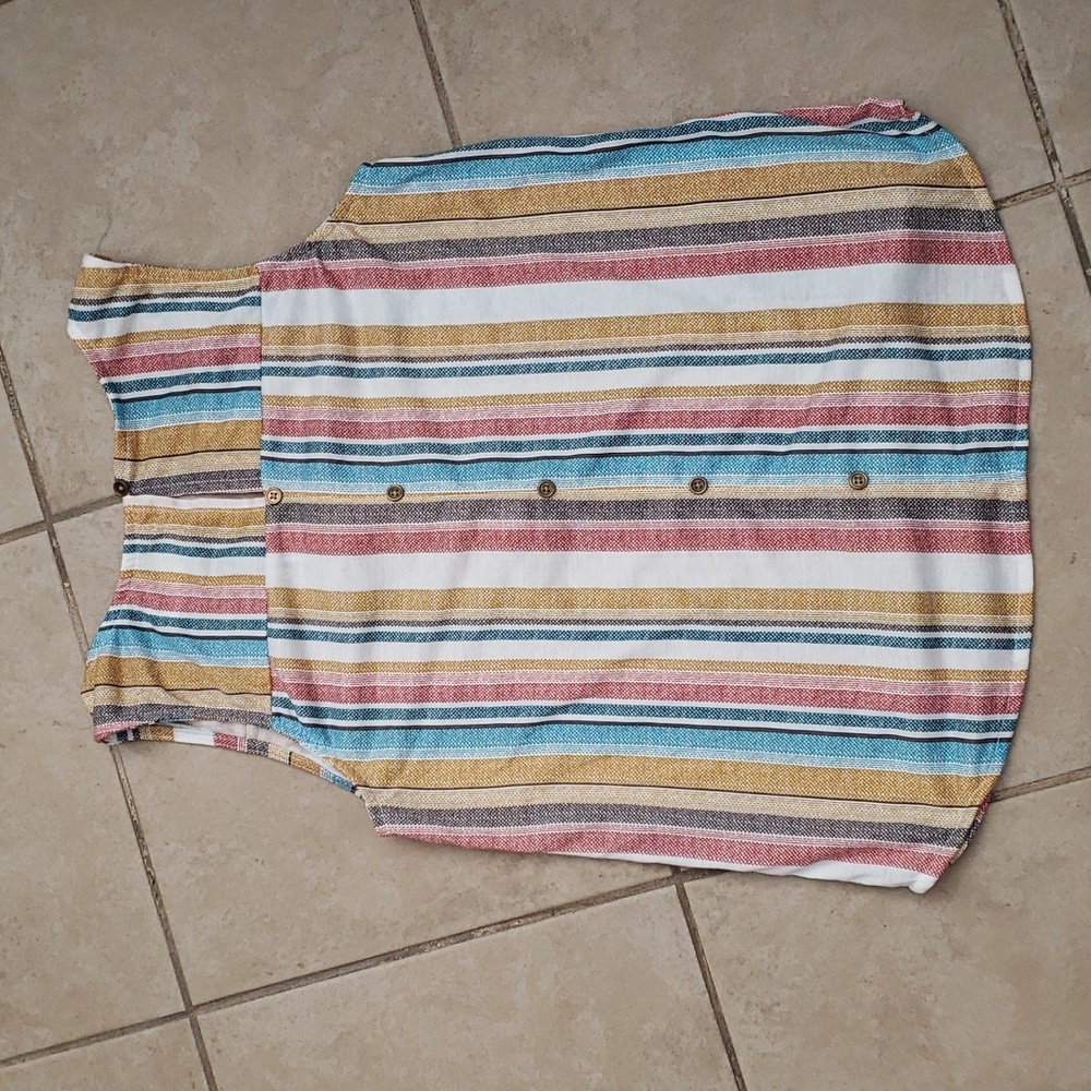 Eden & Olivia Sleeveless Striped Summer Top- S - Picture 3 of 4